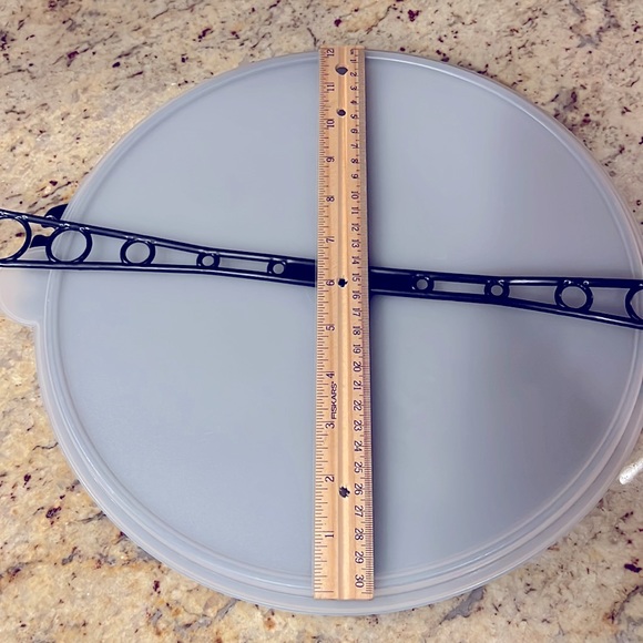 Vintage Tupperware 90’s Black Party Susan w/ Handle & Lid - Picture 7 of 8